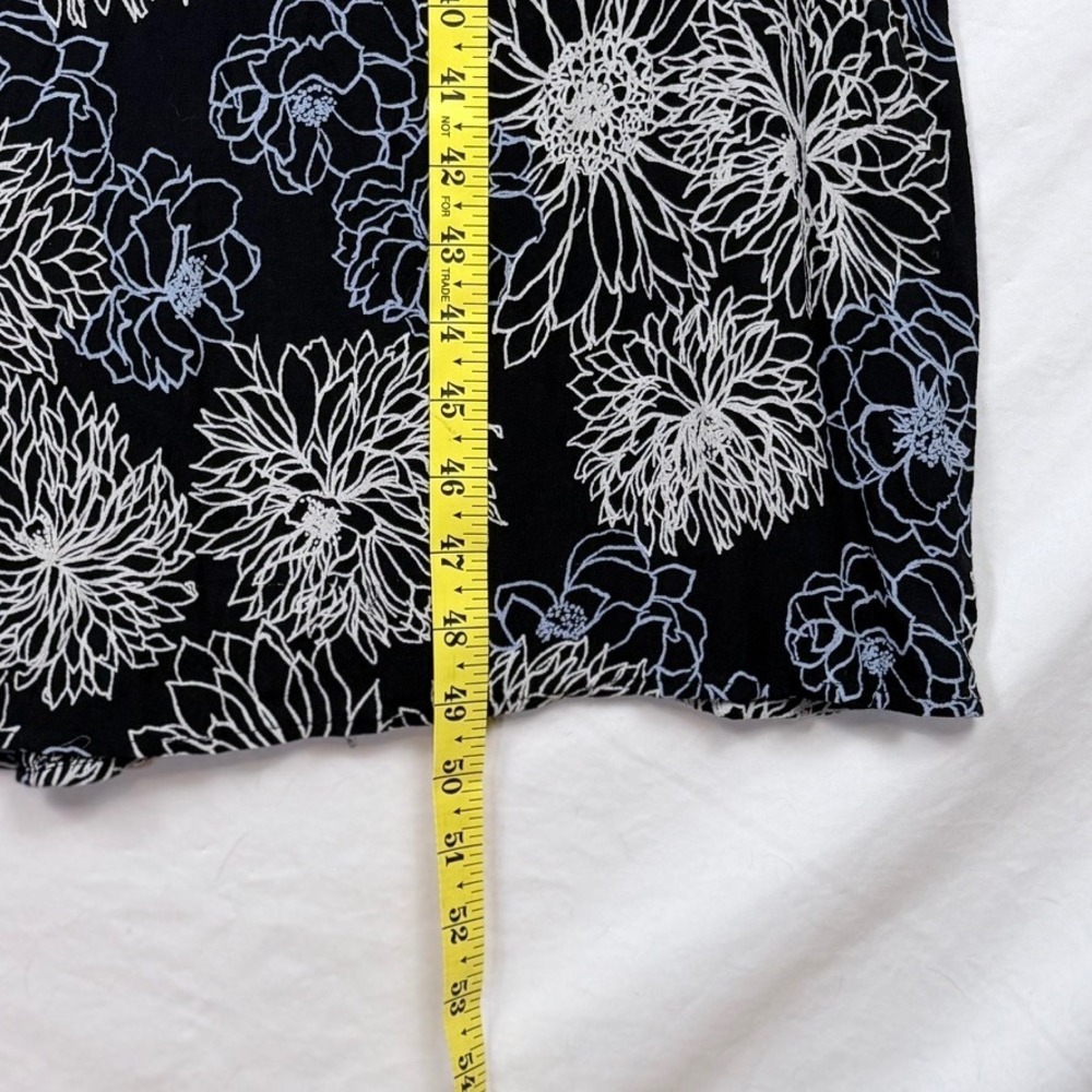 Old Navy Y2K Floral Maxi Dress 14 Blue Sleeveless Tie Back Dark Fairy Feminine - Picture 10 of 10